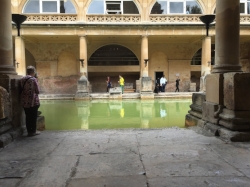 Bath, UK. This scene in the Roman Baths was photographed only this June (2016). It took me a long time to finally make it and when I did, I was very moved to be in that place, in the imagined position that was so significant to my character. 