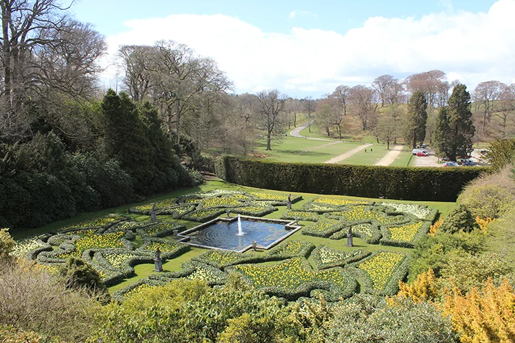 The restored Dutch Garden at Lyme Hall.