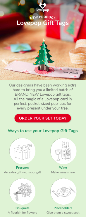 Lovepop Cards new product launch: Pop-up Gift Tags