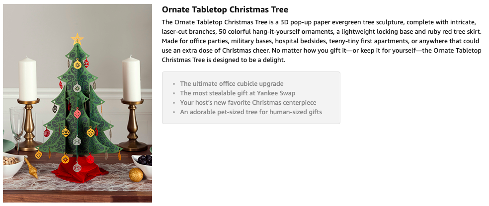 New product launch: Lovepop Tabletop Christmas Trees