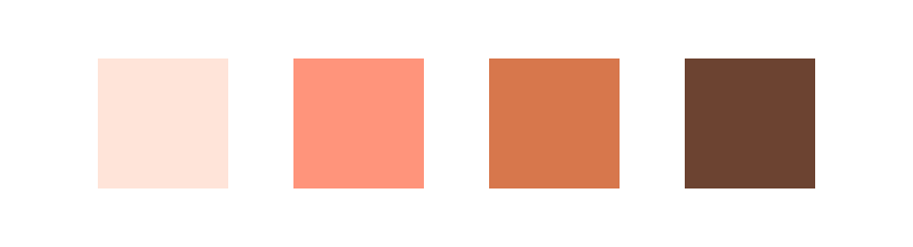 Muted forms of orange can be associated with the earth and with autumn, the changing seasons, I hope the site visitors can make their connection with change and movement.