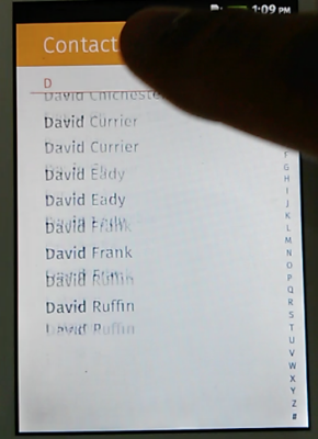 The blank white space at the bottom underneath 'David Ruffin' is checkerboarding.