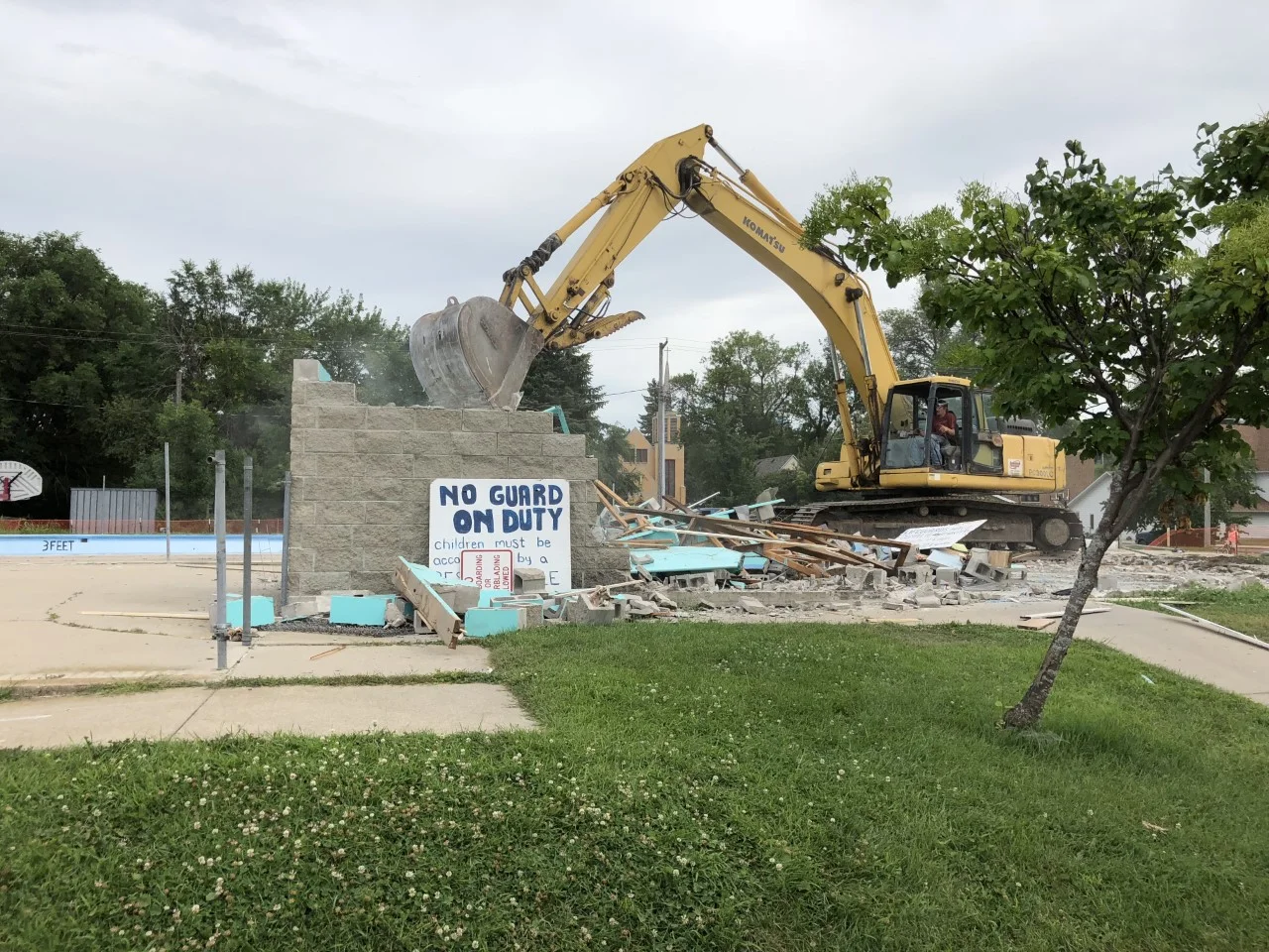 Making way: Out with the old, in with the new.