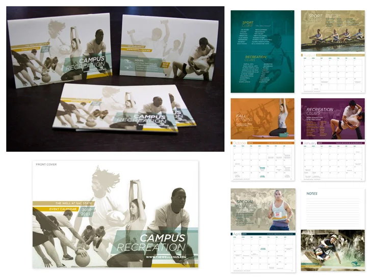 Campus Recreation Calendar, designed by Kyle Marks