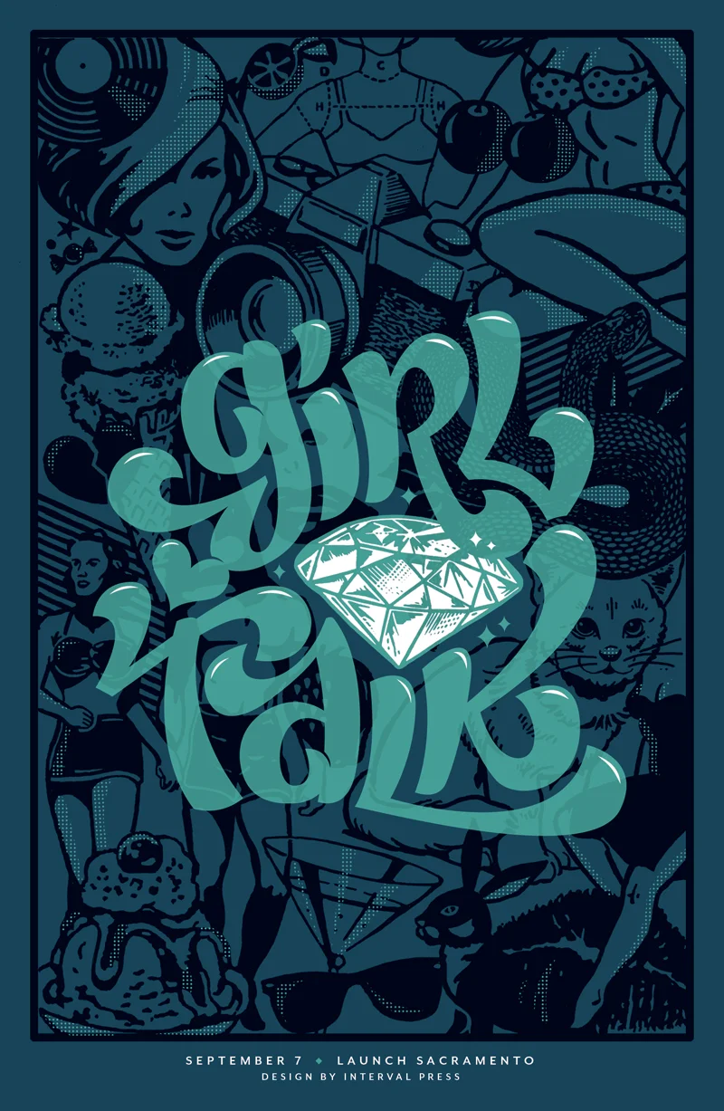 Final Poster design, illustration + custom lettering