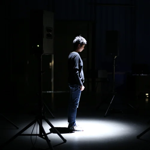 Cacophony (24hr News Cycle) (2015)Six Channel Audio Installation with Spotlight