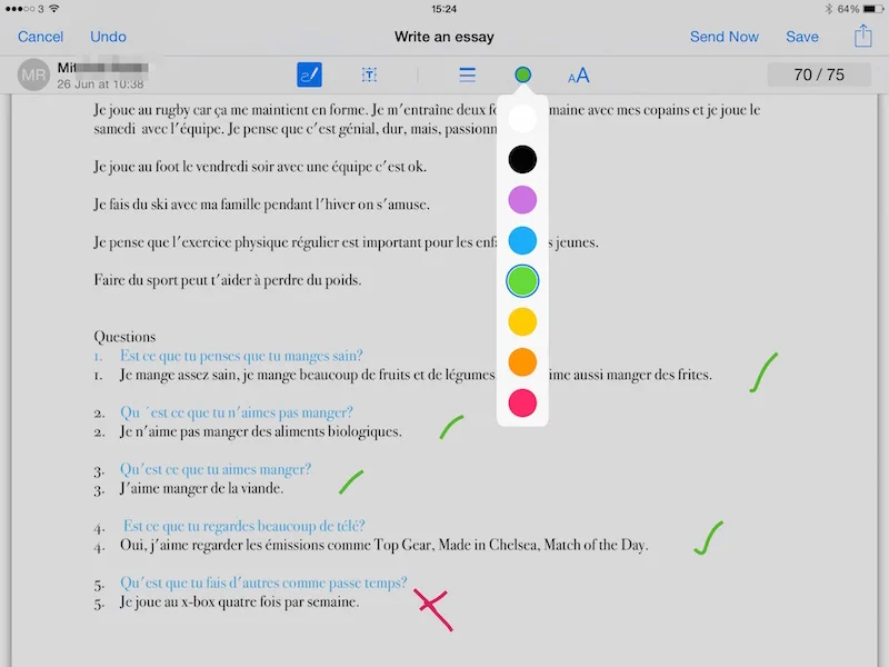 PDF Markup Tools - Teacher View