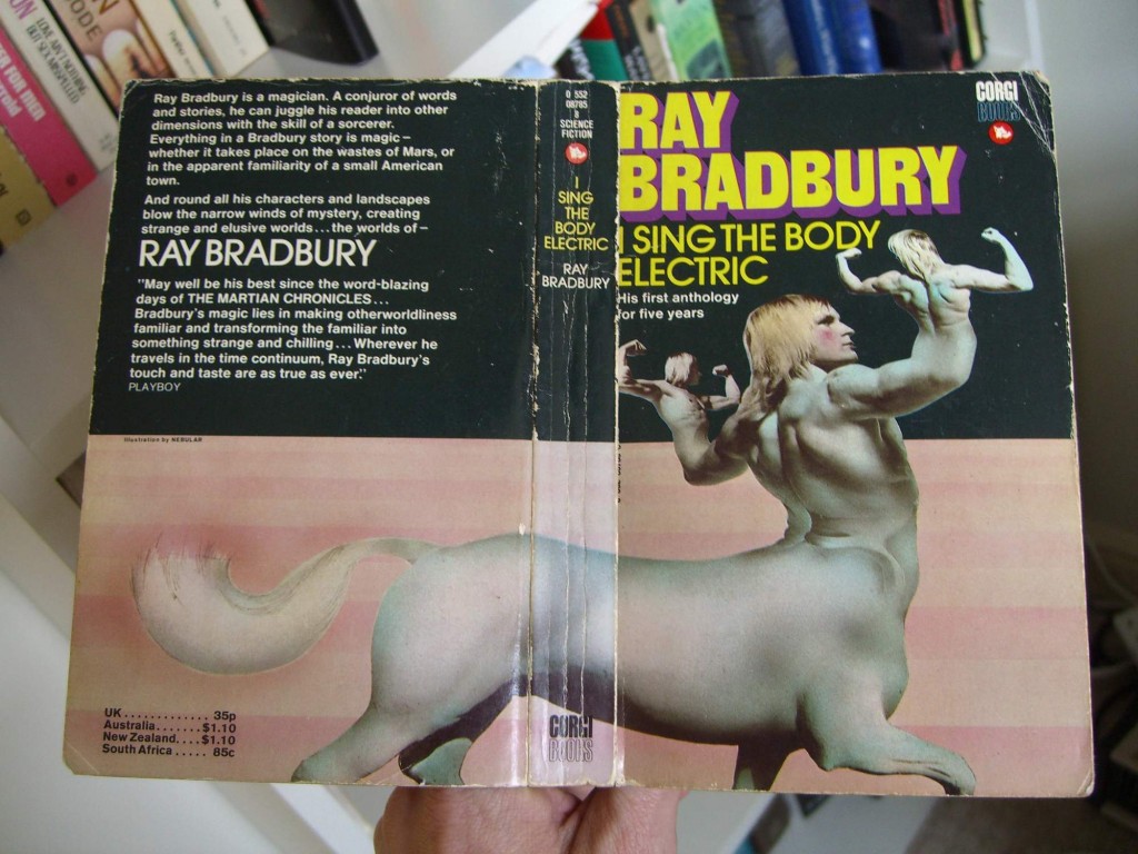via goodshowsir.co.uk
I love this site of truly awful sci-fi book covers. Each one is wonderful in its each uniquely horrible way.