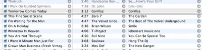 Itunes Links lets you replace those pointless arrows that point you to the music store with links that actually point to that artist or album in your library. This is what I thought those arrows were for when I first got itunes so its great that some one has found a way to make it work like it should. Its free and mac only so all you lucky mac owners can grab it here