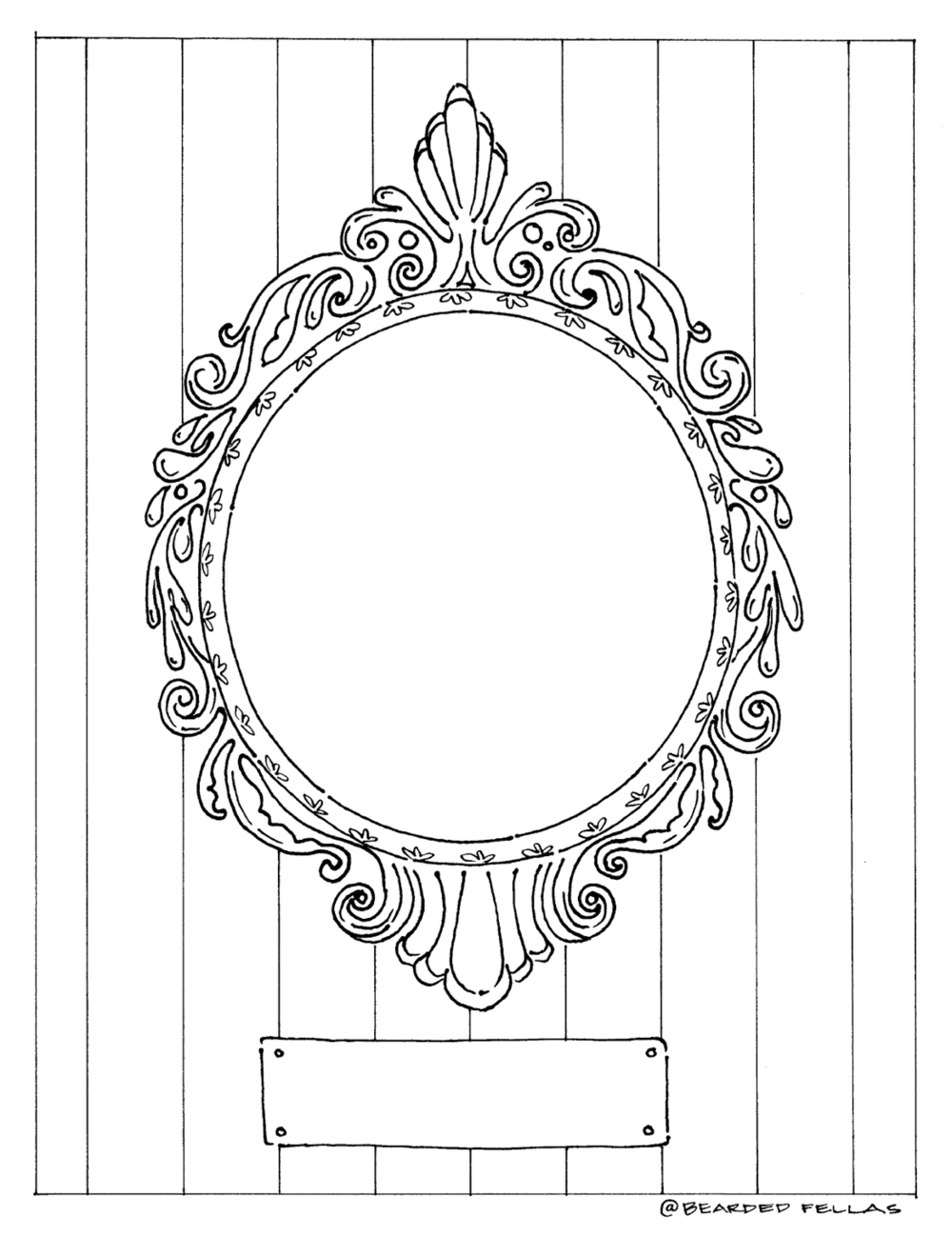 Blank Picture Frame Coloring Page