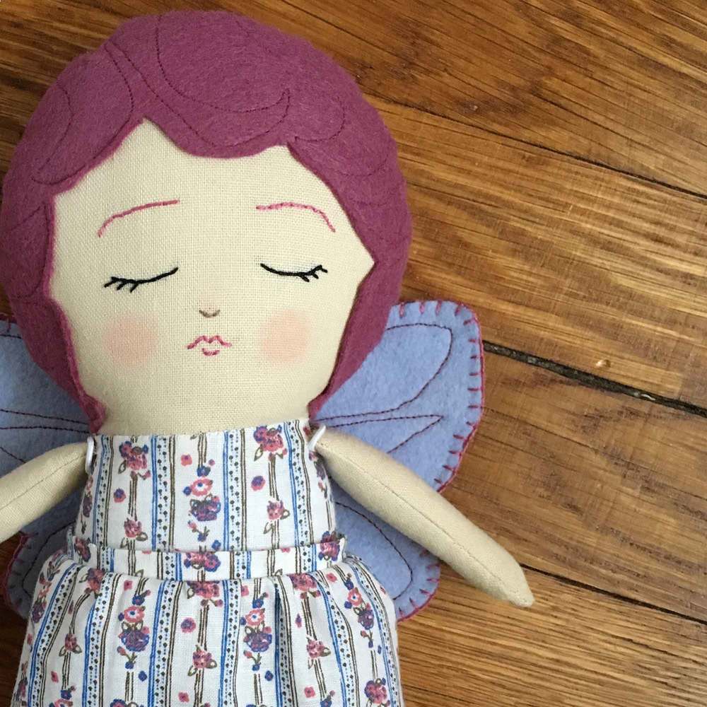 Magenta Sleeping Fairy Doll