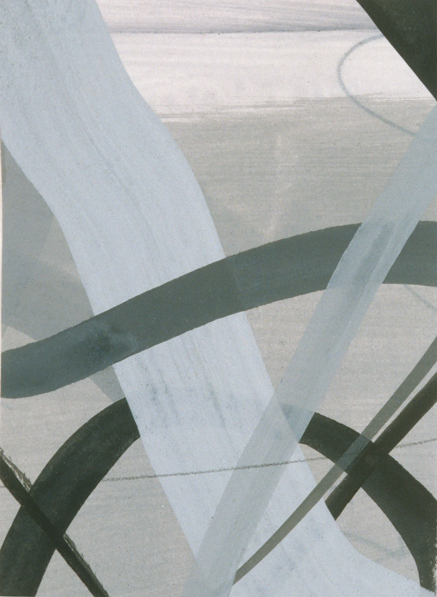 Rockland 3 , 3-1/2 x 2-1/5", ink, gouache & pencil on gessoed paper, 2015