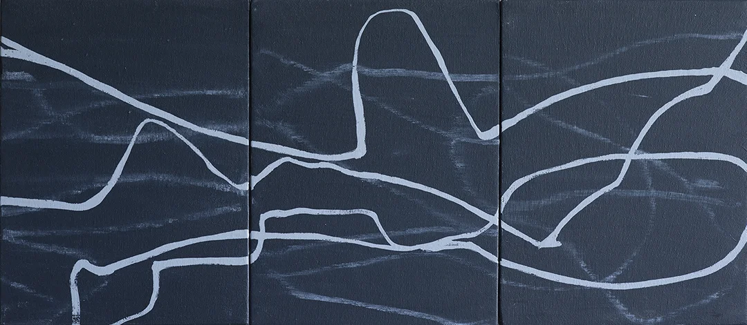 Confluence 3 , 3 panels, 12” x 27”, oil on canvas, 2018
