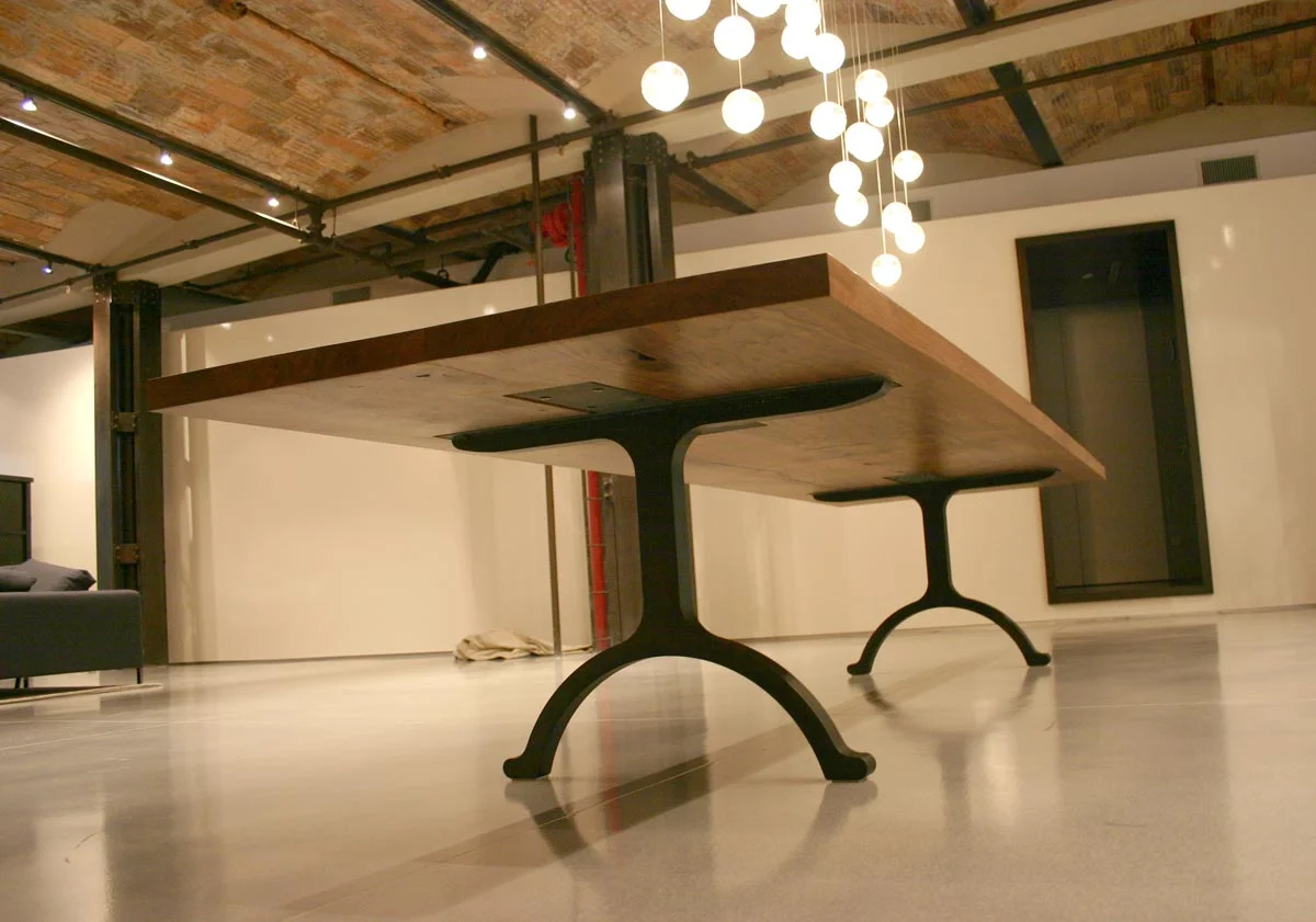 Custom Wishbone Slab Table