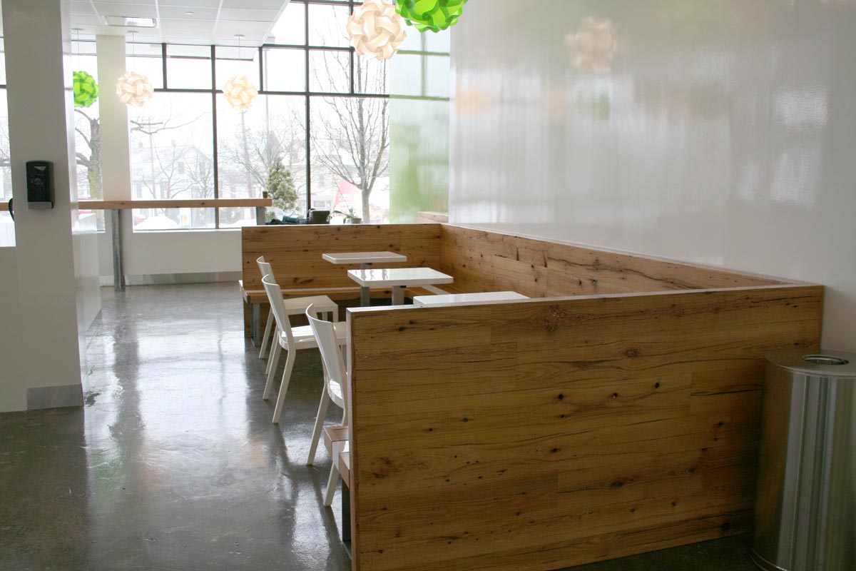 Go Greenly Cafe Tables + Booths