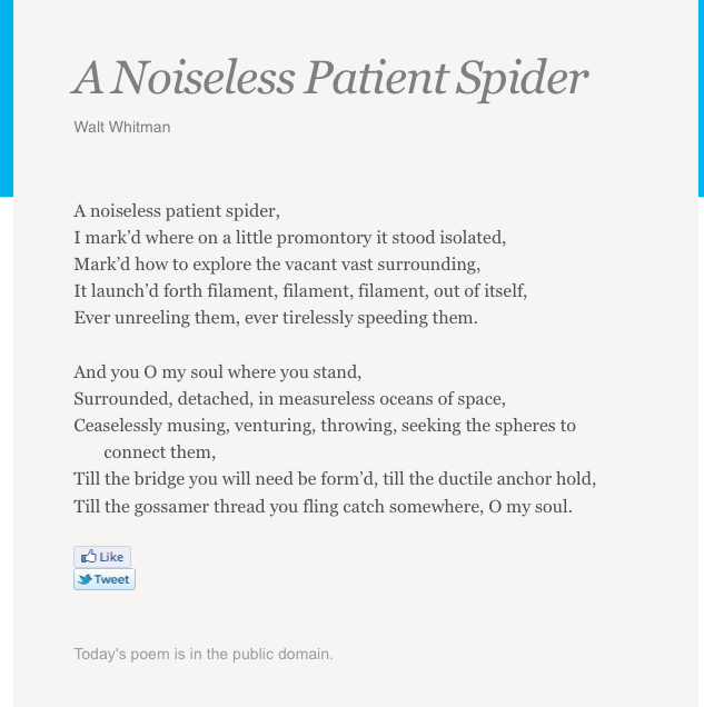 A Noiseless Patient Spring by Walt Whitman