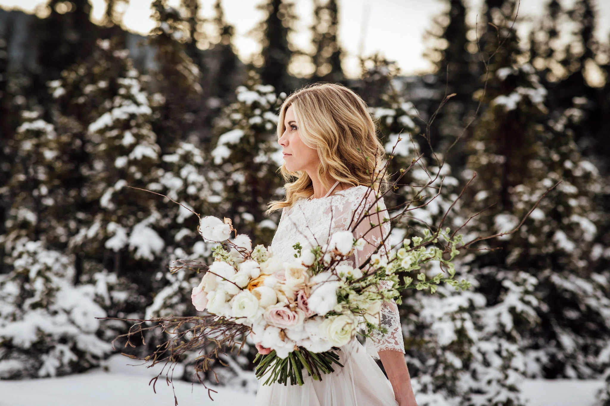 Blomma Designs - Anchorage, Alaska Wedding Design, Decor and Floral - Winter Wedding Bouquet