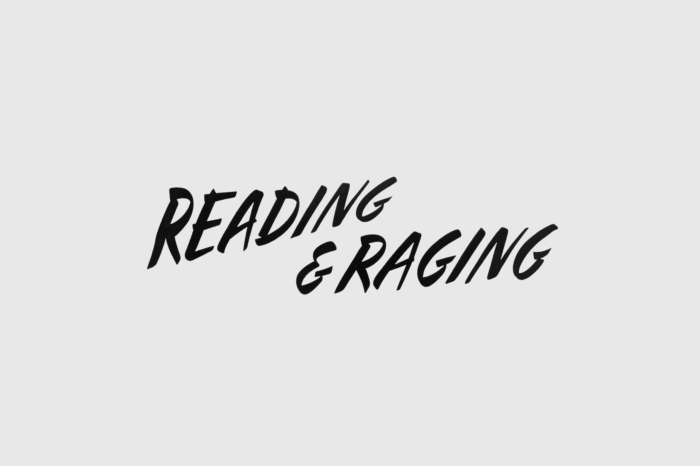 The Rage Bookmark Lettering