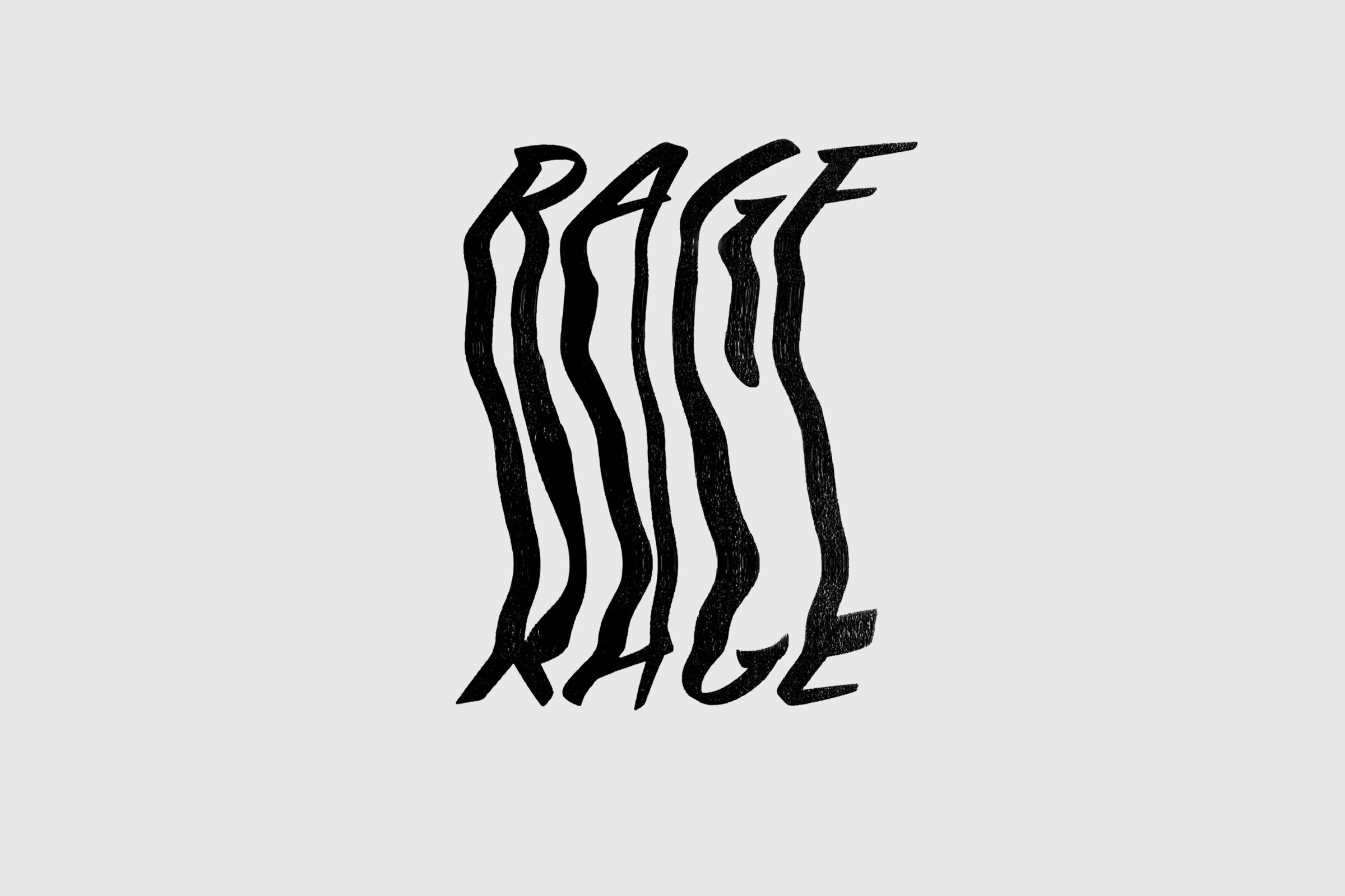 The Rage Tote Bag Lettering