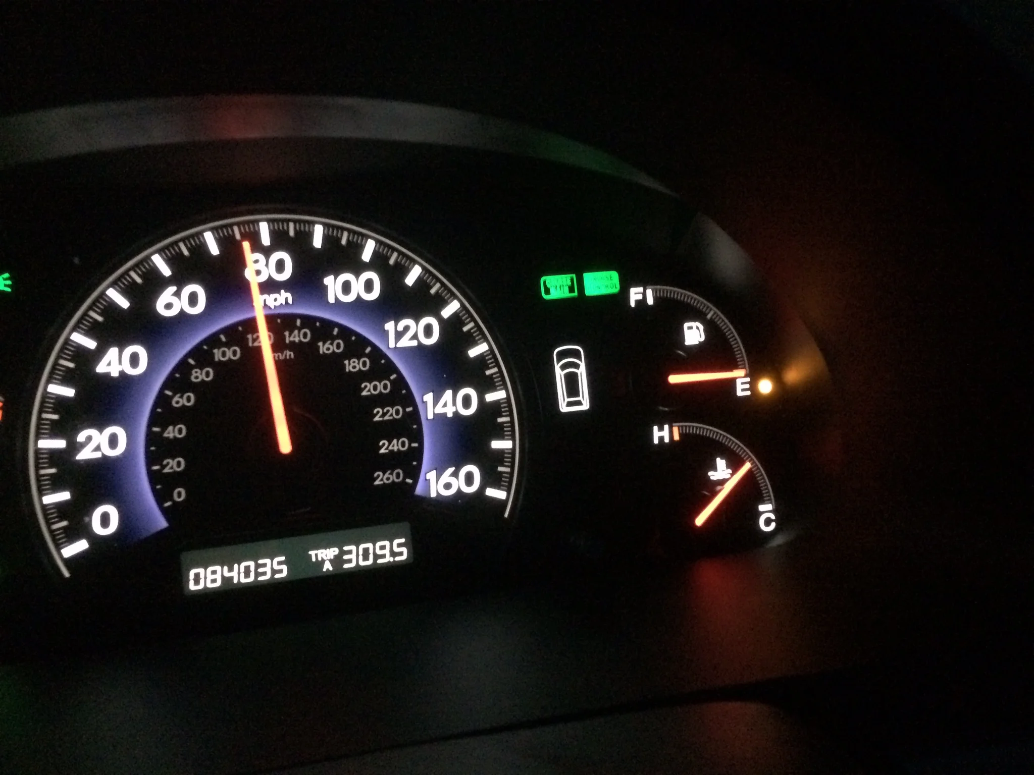 Our friendly reminder that we really need to get home. Fast. Or slow to save fuel. 