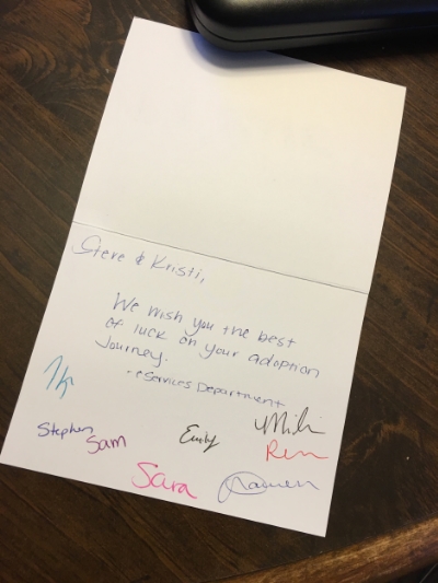 Unexpected postal mail. Written by real hands! I hope their mother's, and third grade teachers, are all proud. 