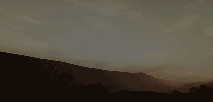 Exaggerated clouds to demonstrate the rim-lighting effect as the sun passes behind the clouds