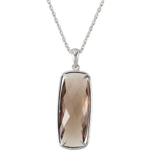Genuine Smoky Quartz Necklace, style #68524 $149.00