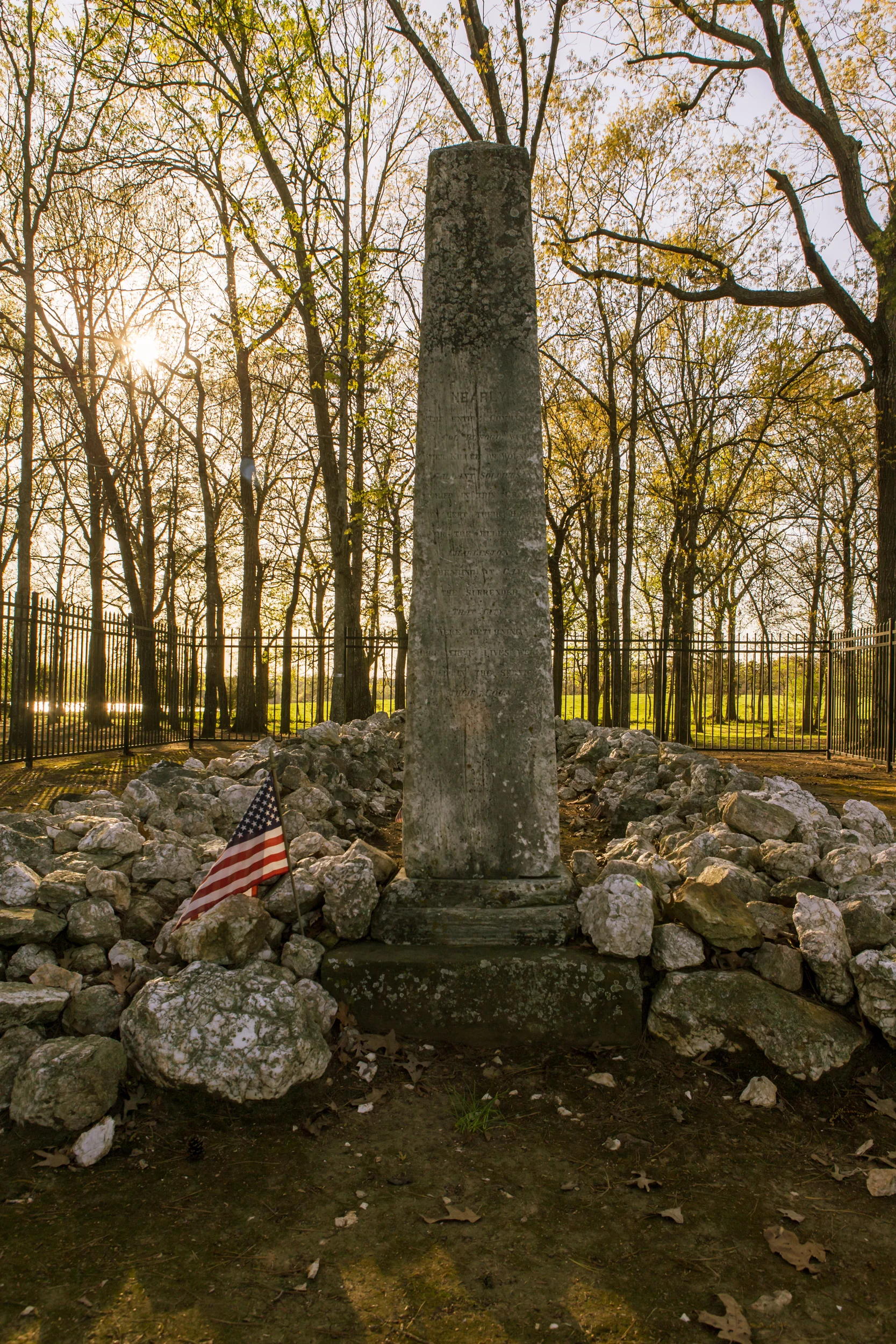 1860 monument for the mass graves