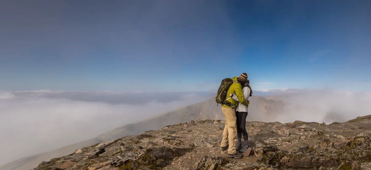 My daughter and her boyfriend being adorable on the summit of Snowdon ©jennifer bailey 2018