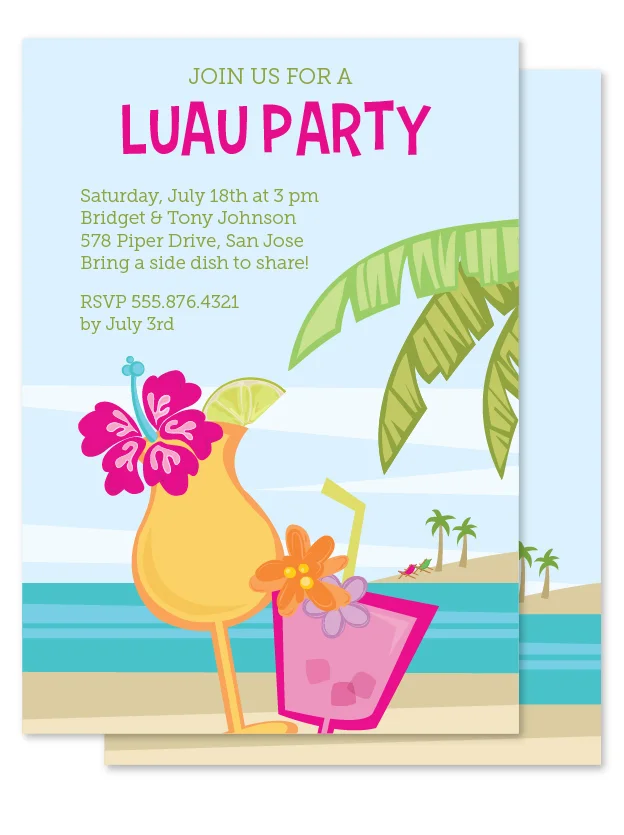 Summer Luau Invite