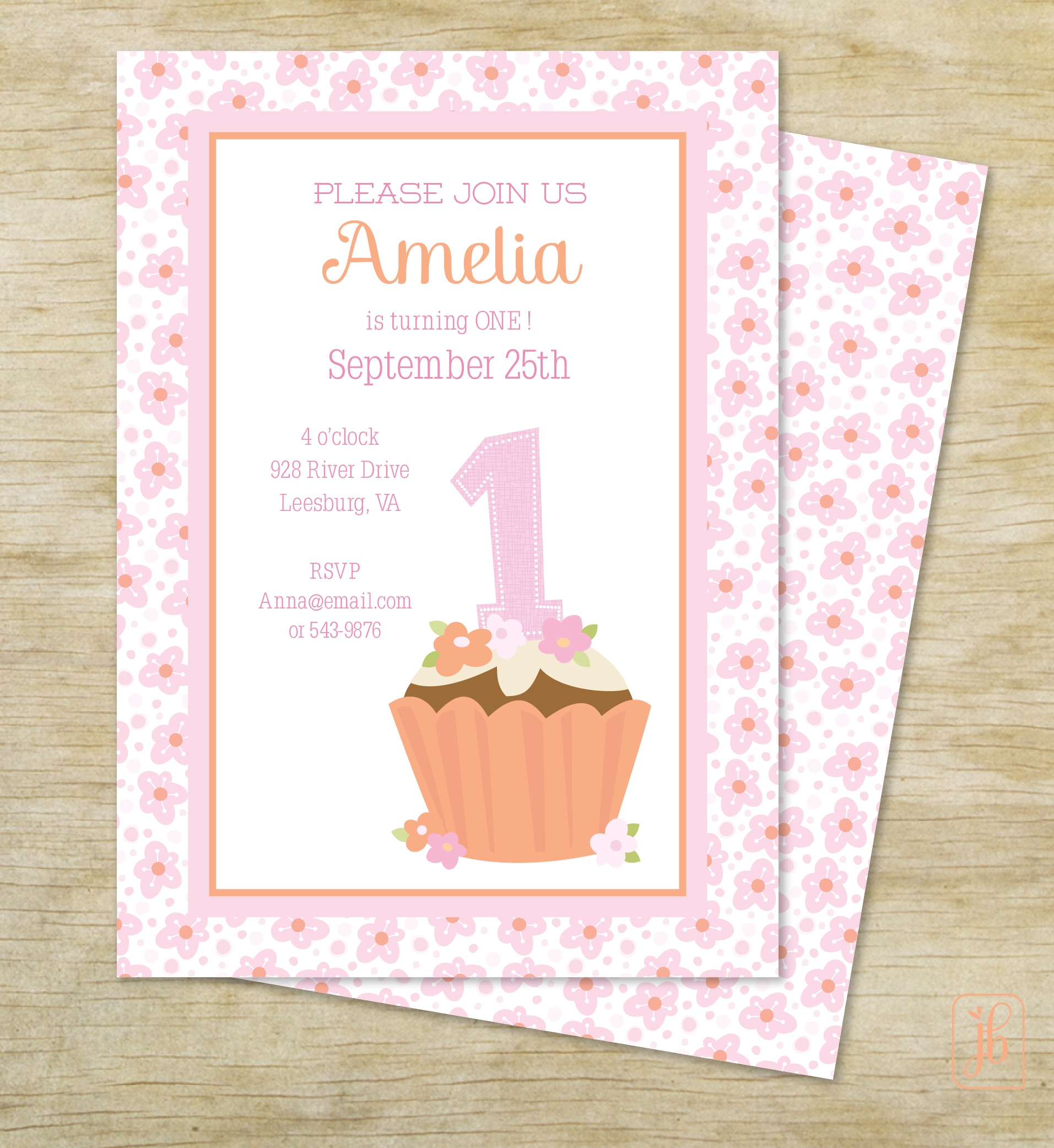 pink cupcake birthday invite julie bluet designer stationery and gifts cupcake birthday invitation