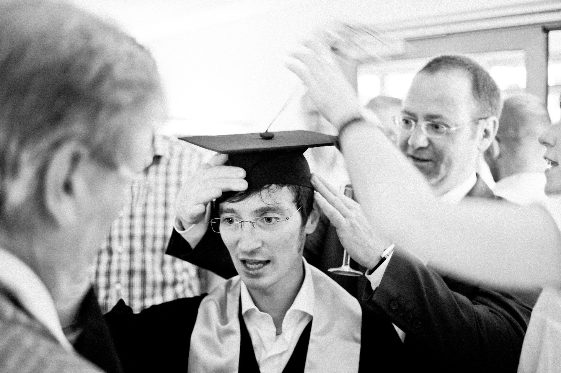 And despite the distinguished crowd, we didn't know why the shape of the hat?