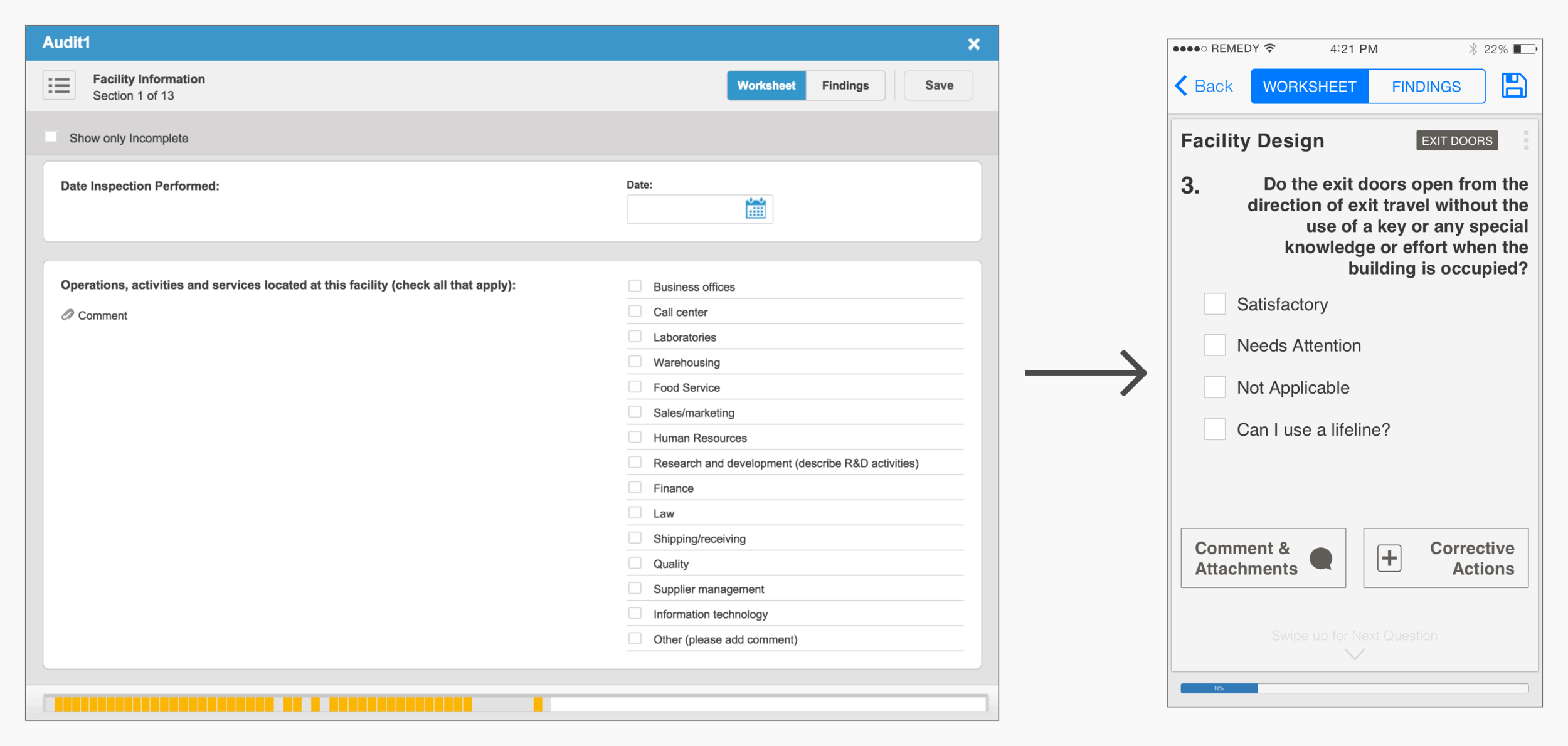Worksheet on web and mobile