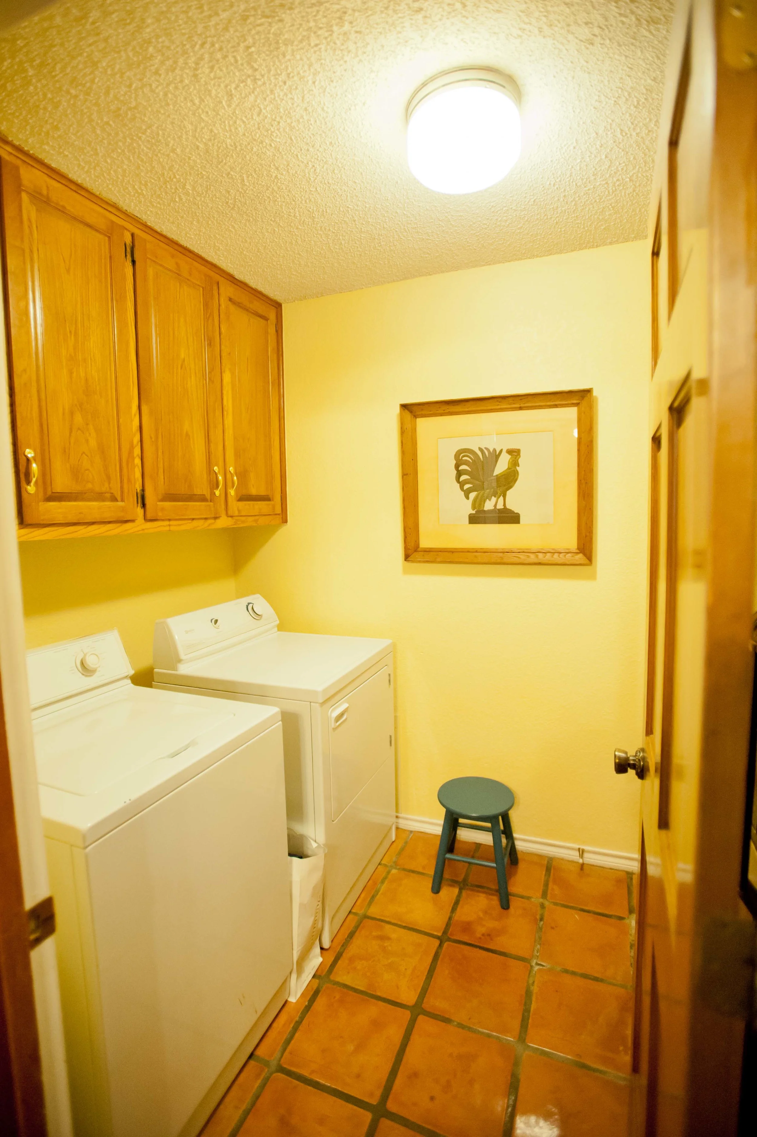 Before: Just the laundry room...no 'before' picture of the water heater closet area.&nbsp; When we bought this house, I was honestly worried about hating having a laundry room downstairs, off the kitchen and as far away as possible from the home's b…