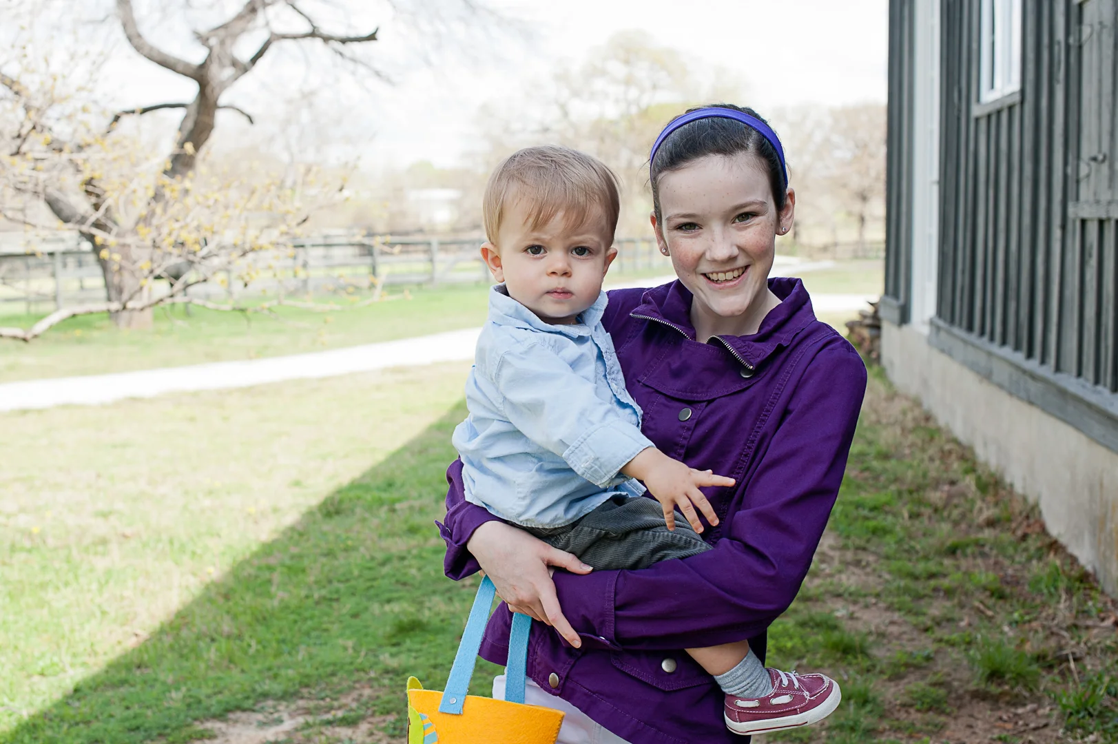 Henry: "Kate, stop posing for pictures. There's an egg over there. Dude, we gotta beat the other kids."
