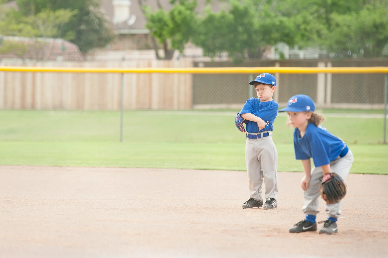 In case you were wondering, yes, he looks like this most of the time because he doesn't get every single ball fielded to him.