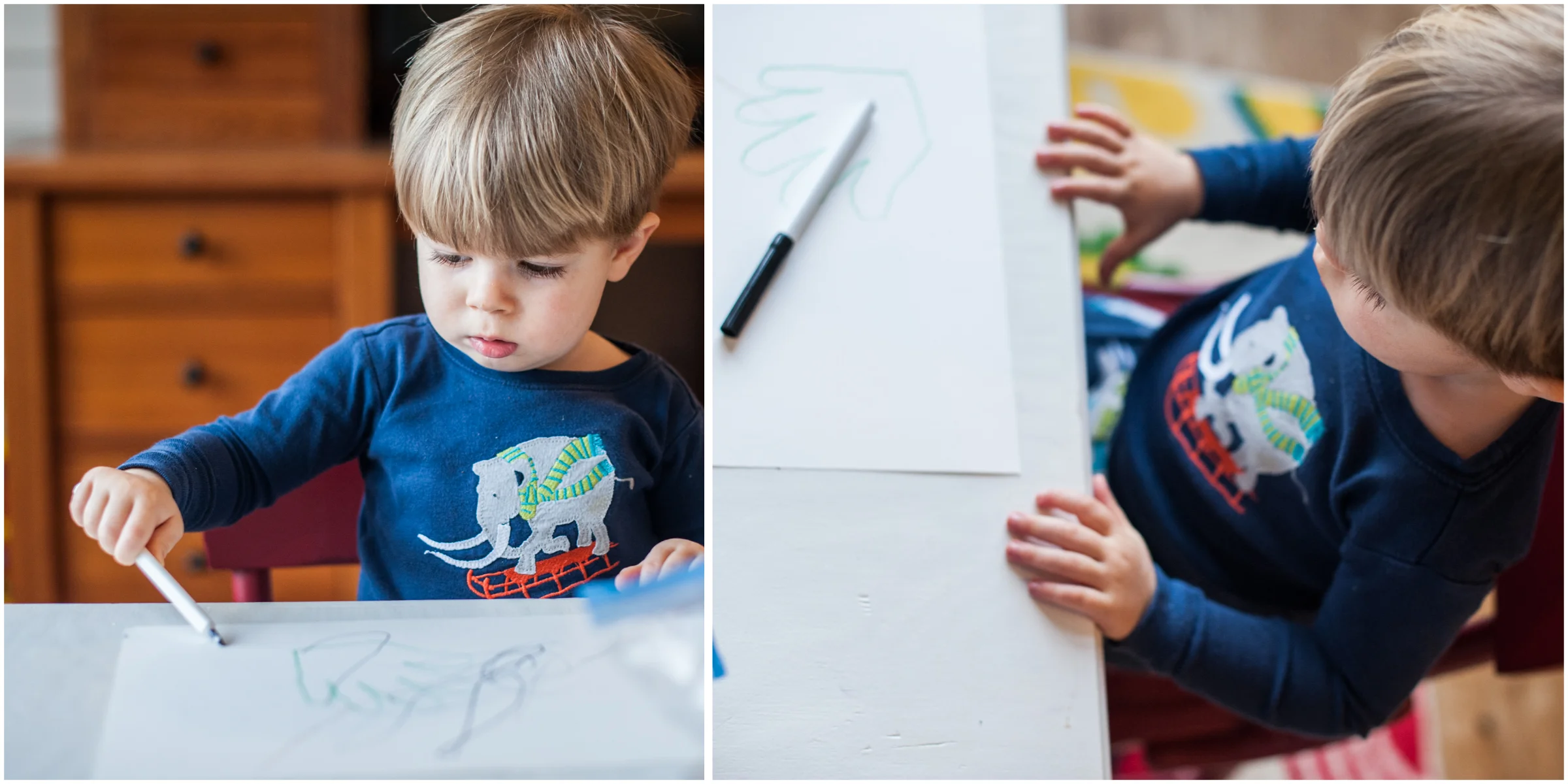 Sunday morning, the kids spent some time making drawings for our new Nanny that started with us this week. Then we headed out to the zoo with the boys -- had to enjoy the 70 degree weather! -- and Ella went on her birthday shopping trip with Nana. 