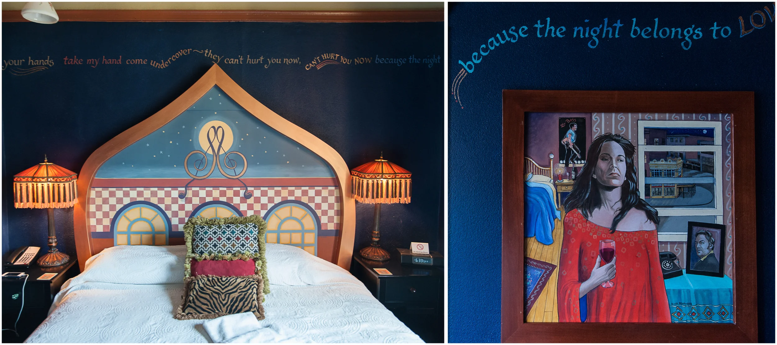 Each room is dedicated to a musical artist or band...we lucked out with Patti Smith's room. 