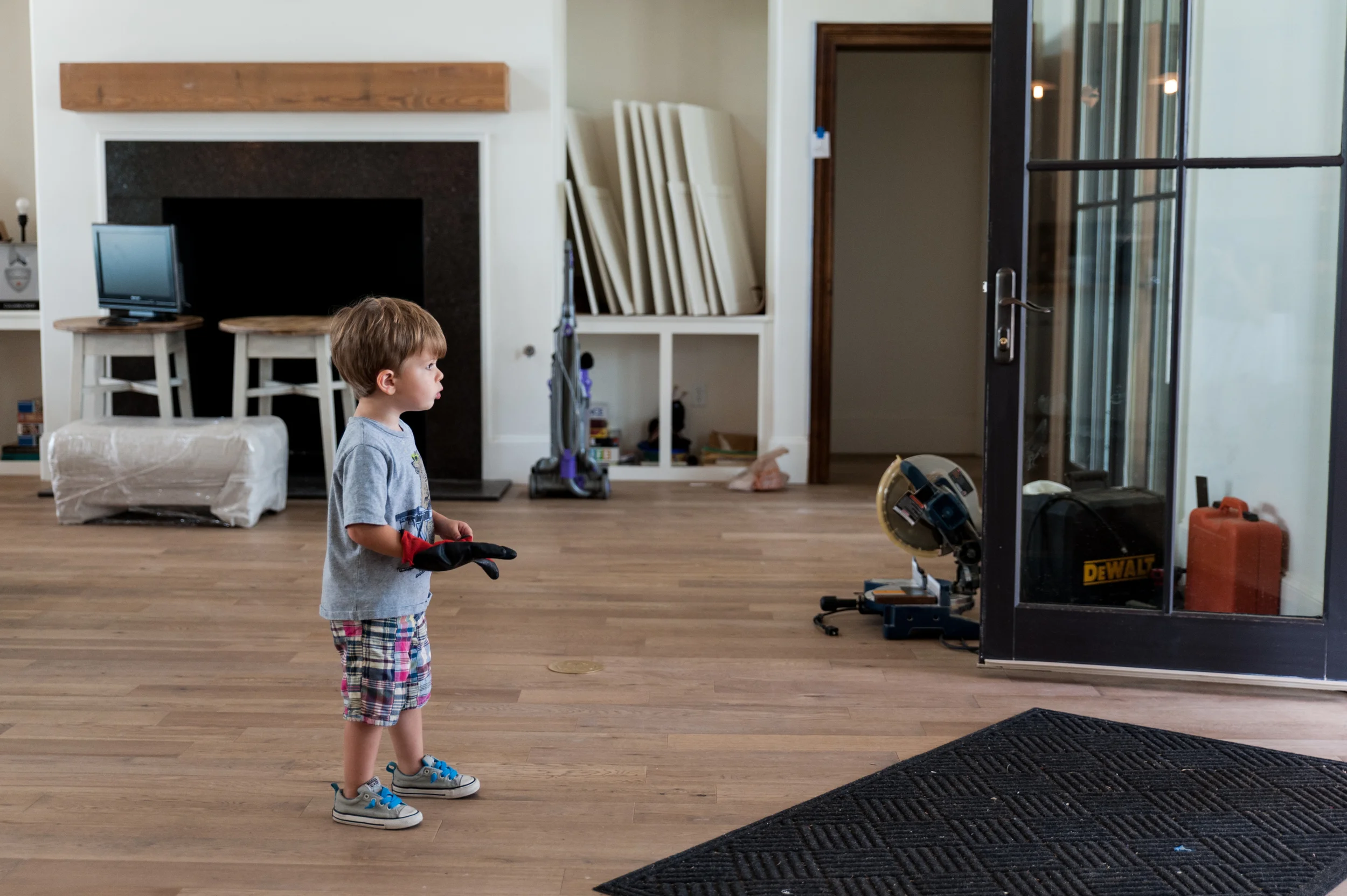 Before the fun could begin, we needed to move in! Henry was an excellent supervisor. 