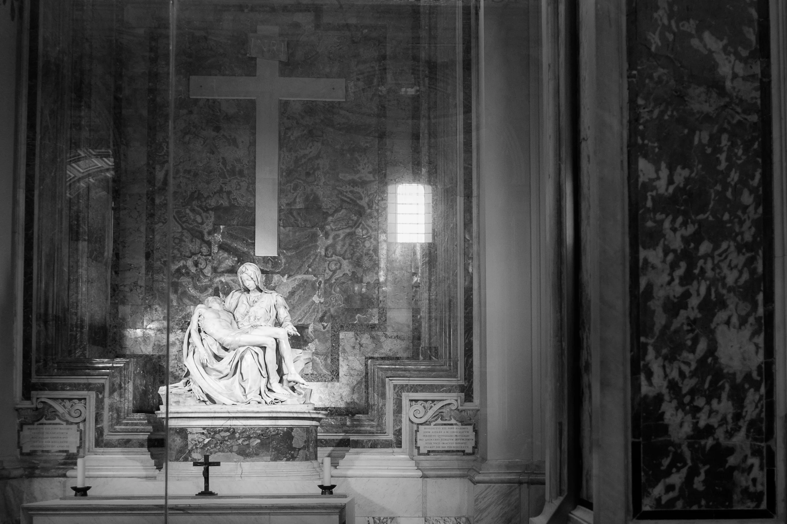 While not a fabulous photograph, seeing Michelangelo's Pieta was the highlight of our visit to St. Peter's Basilica. 