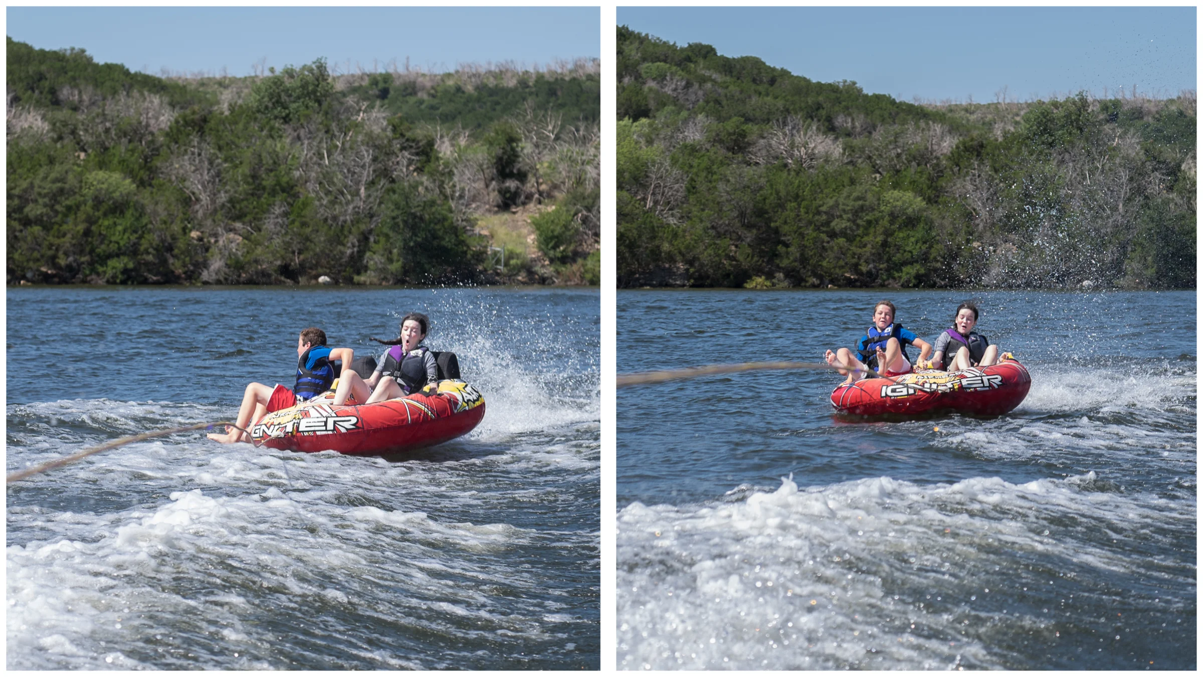 Drew, holding on for an epic save after a rough bounce on the tube. 