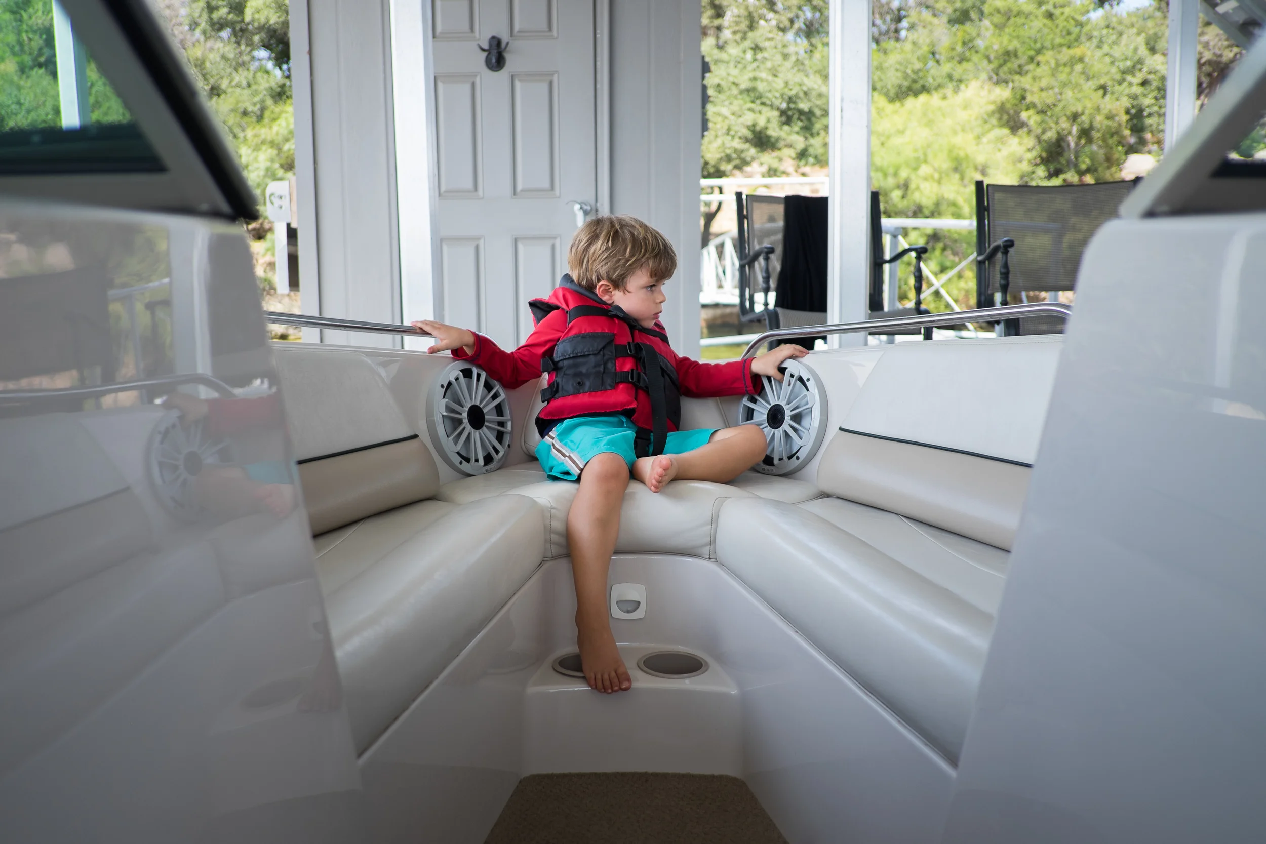 It's really hard to wait on everyone else to get their stuff together and get this boat underway. Even more so when you're three.