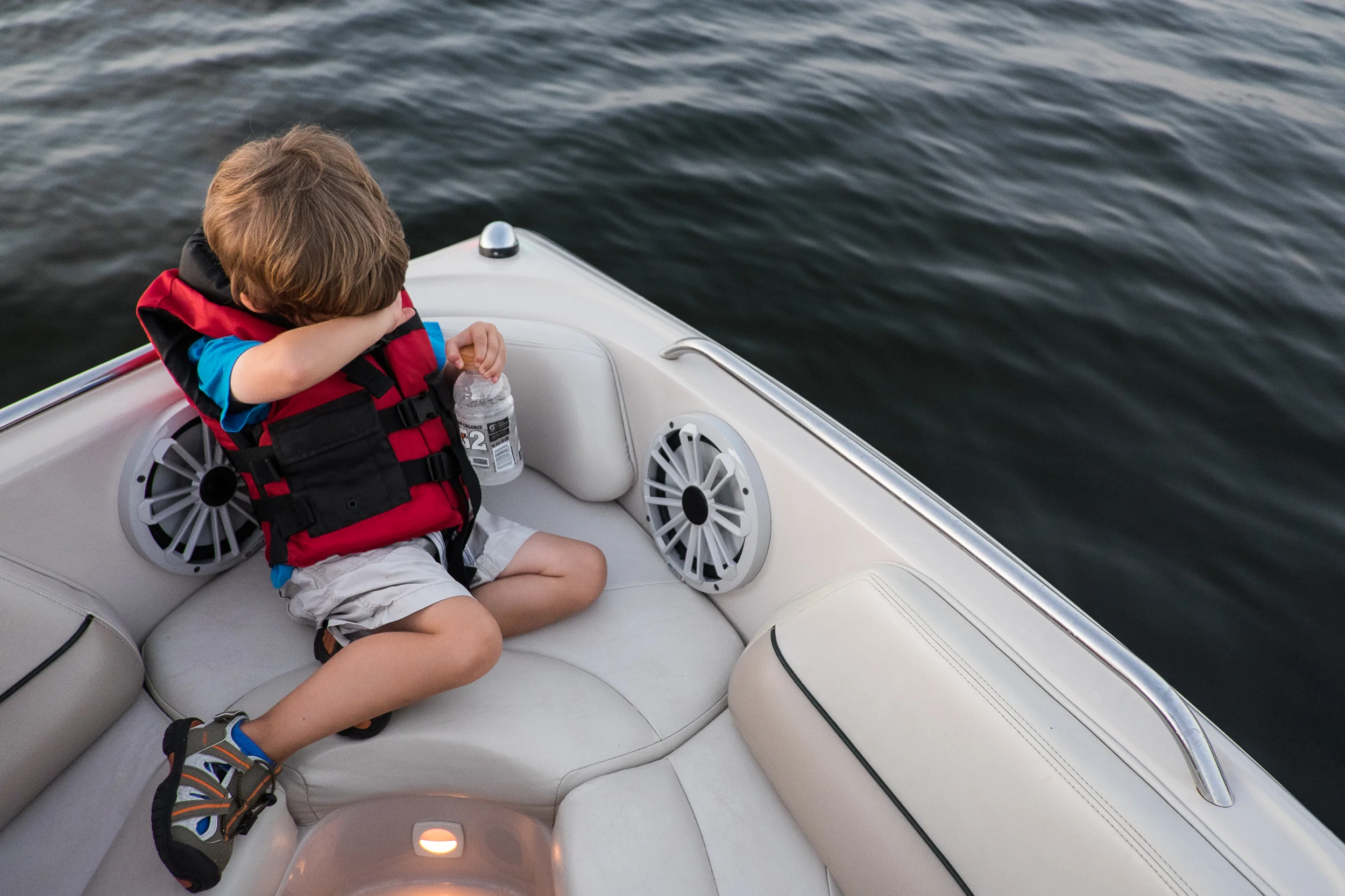 Like big brother, like little brother. Alternate Caption: "Please don't say summer is over. I can't even."