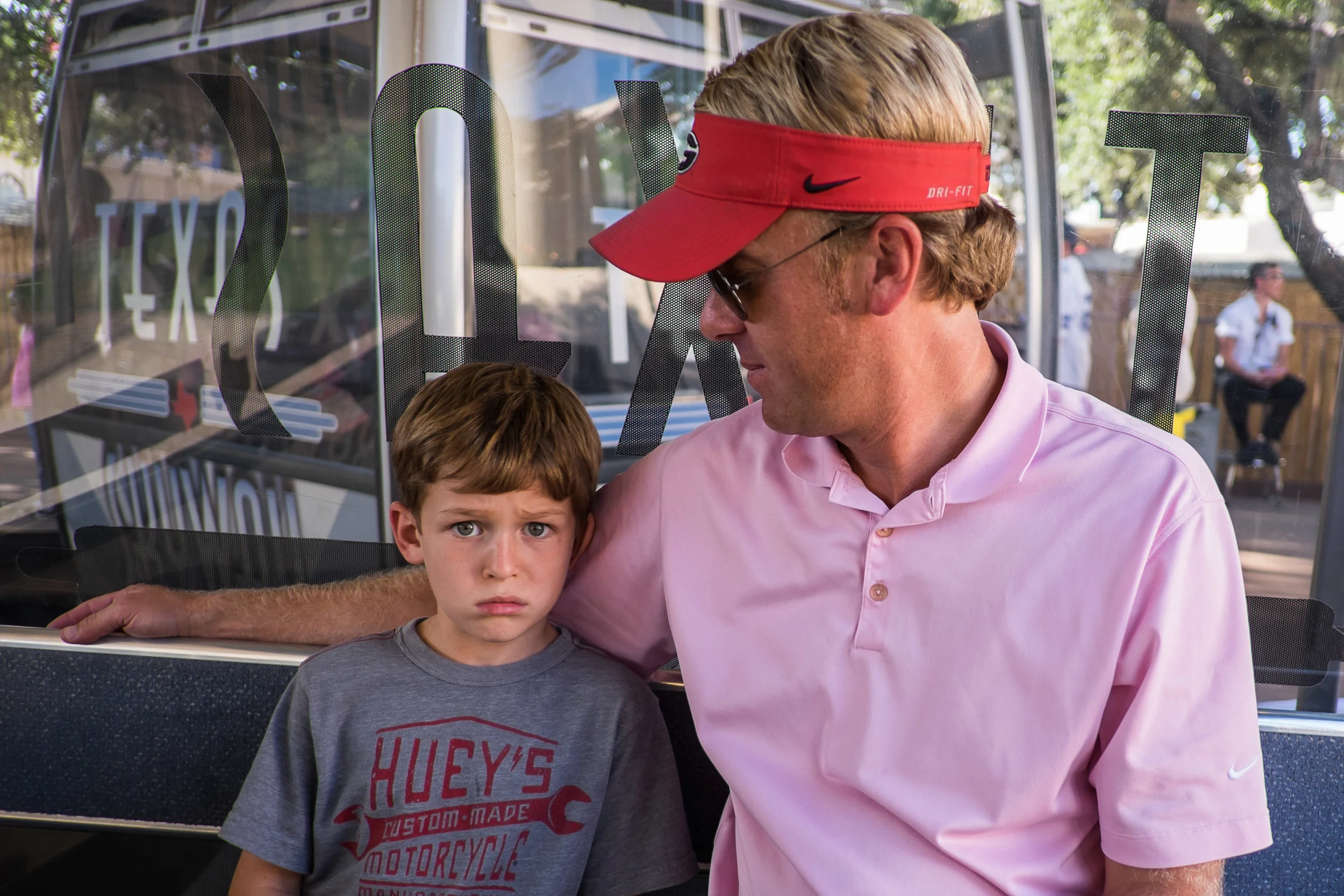 Michael suddenly wasn't so sure about doing the Sky Ride over the Fair.