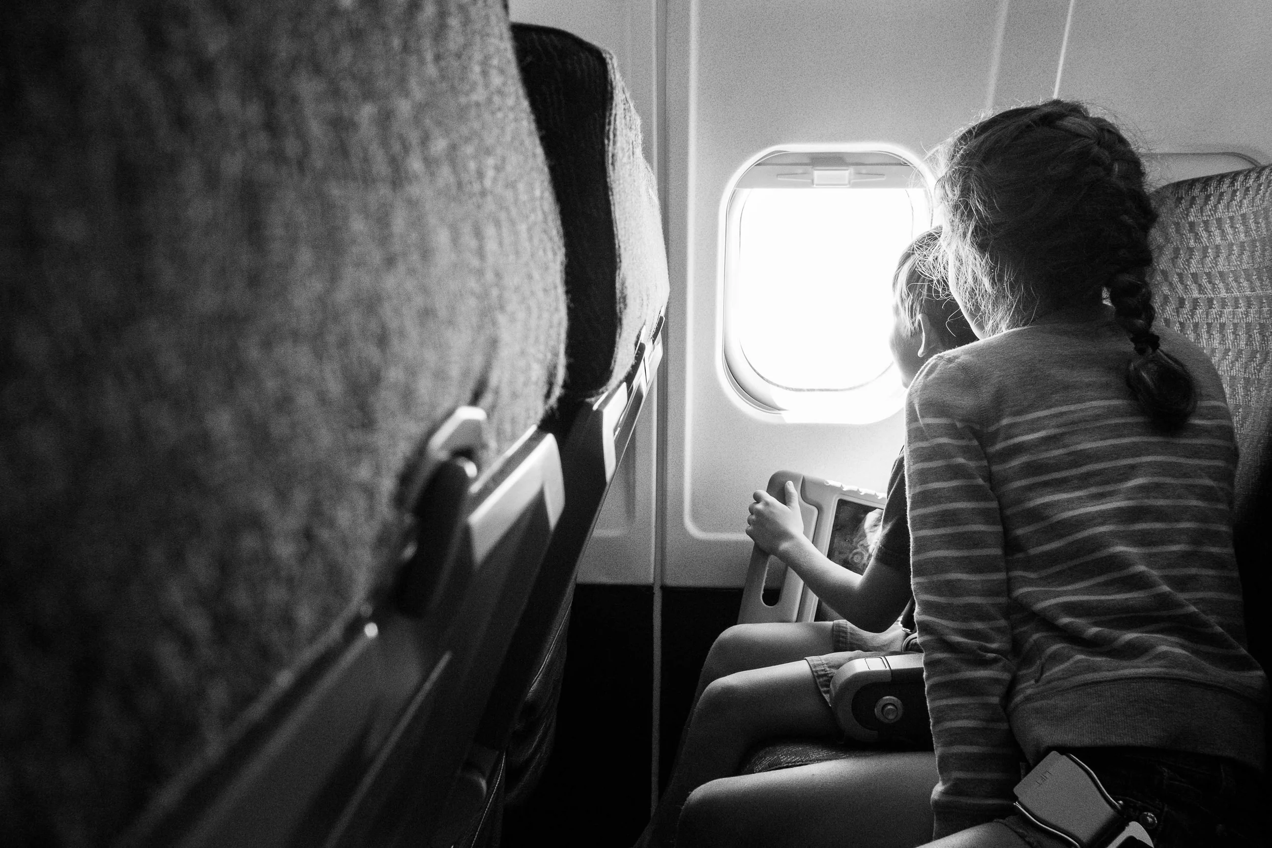 The kids always get excited when they see we're about to land, especially when there's water nearby the airport.