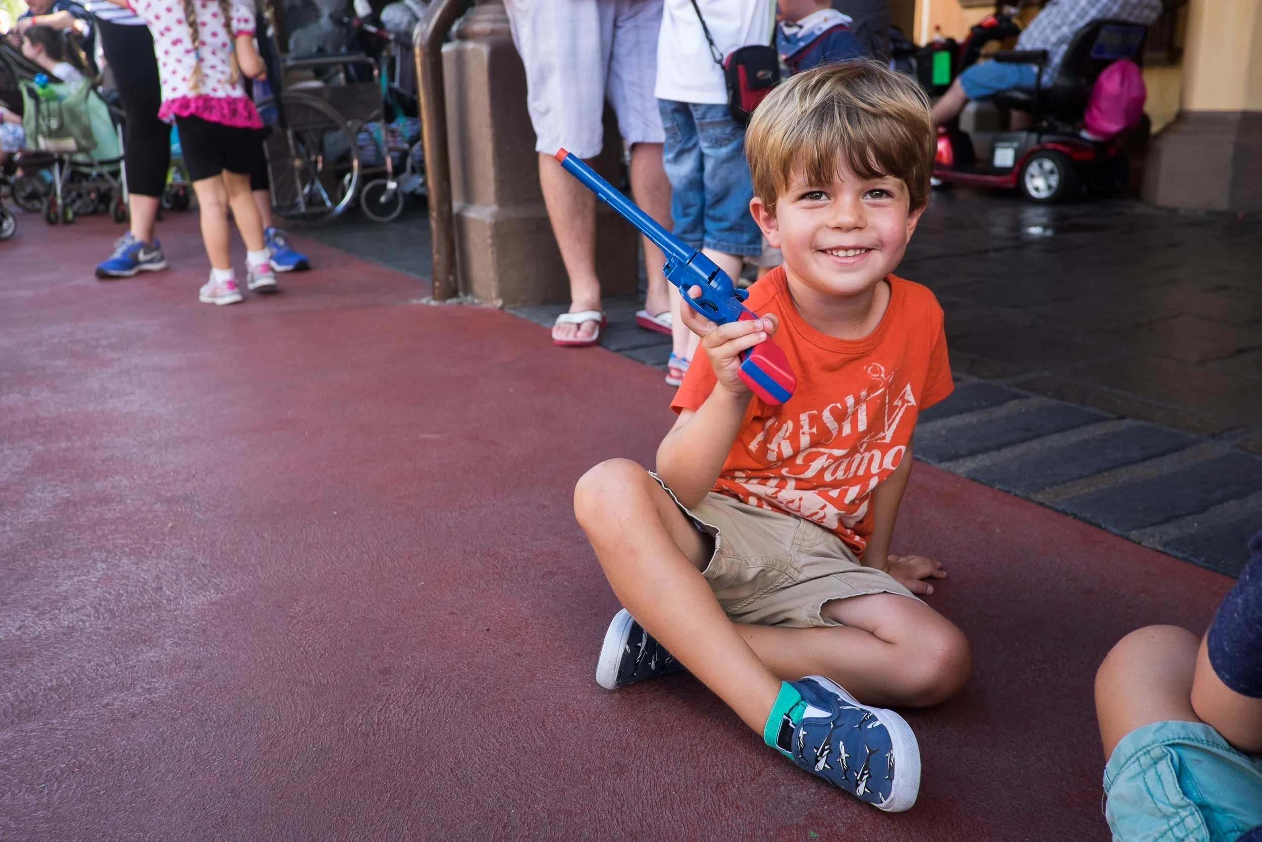 Henry's beloved toy cap gun. Which the TSA confiscated. (Sad face.)