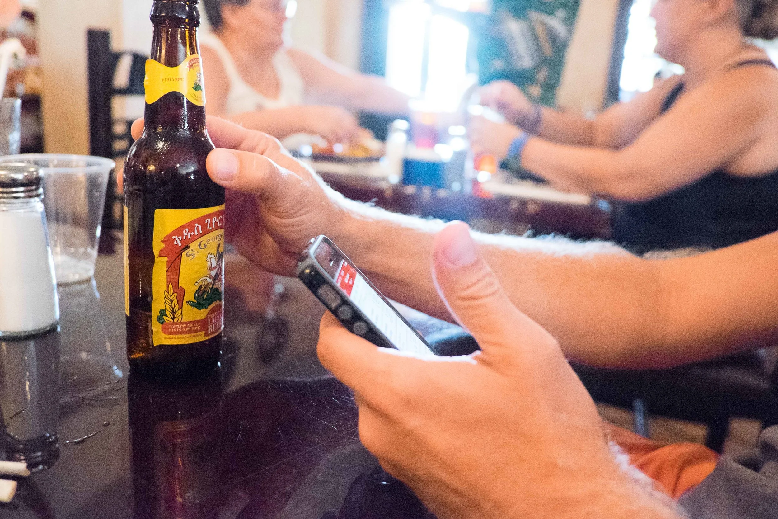 Clearly, our lat stop was well-chosen. At this point in the trip we were also breaking our 'no devices at the table' rule.