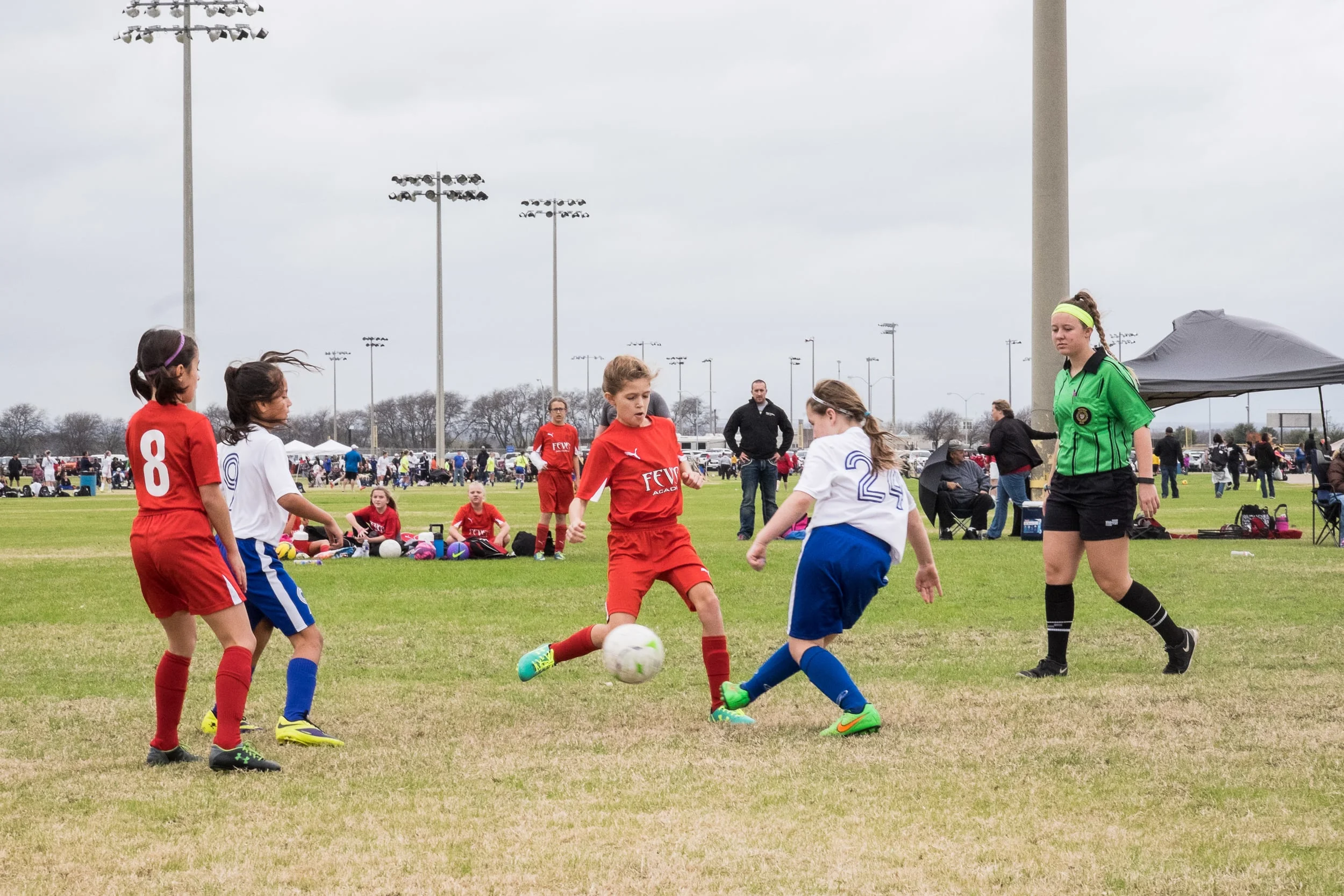 The Winter Blast 5v5 tournament came with some wonky rules for the girls to learn, but Ella got the chance to step outside of her usual defender position a bit and scored a whopping three goals in the final game of the day.