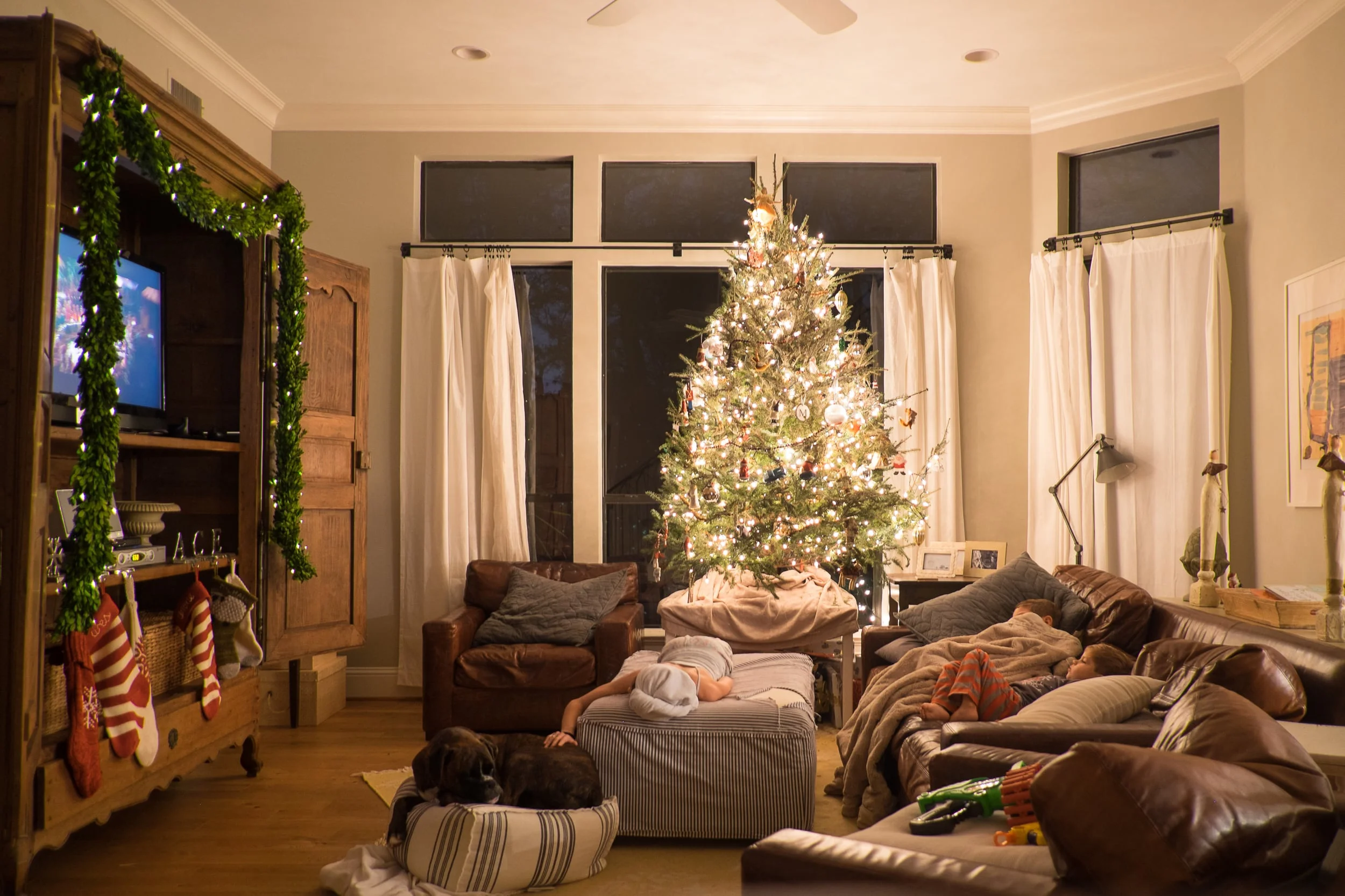 As it turns out, Christmas Break evenings are not materially different from Christmas Break mornings.