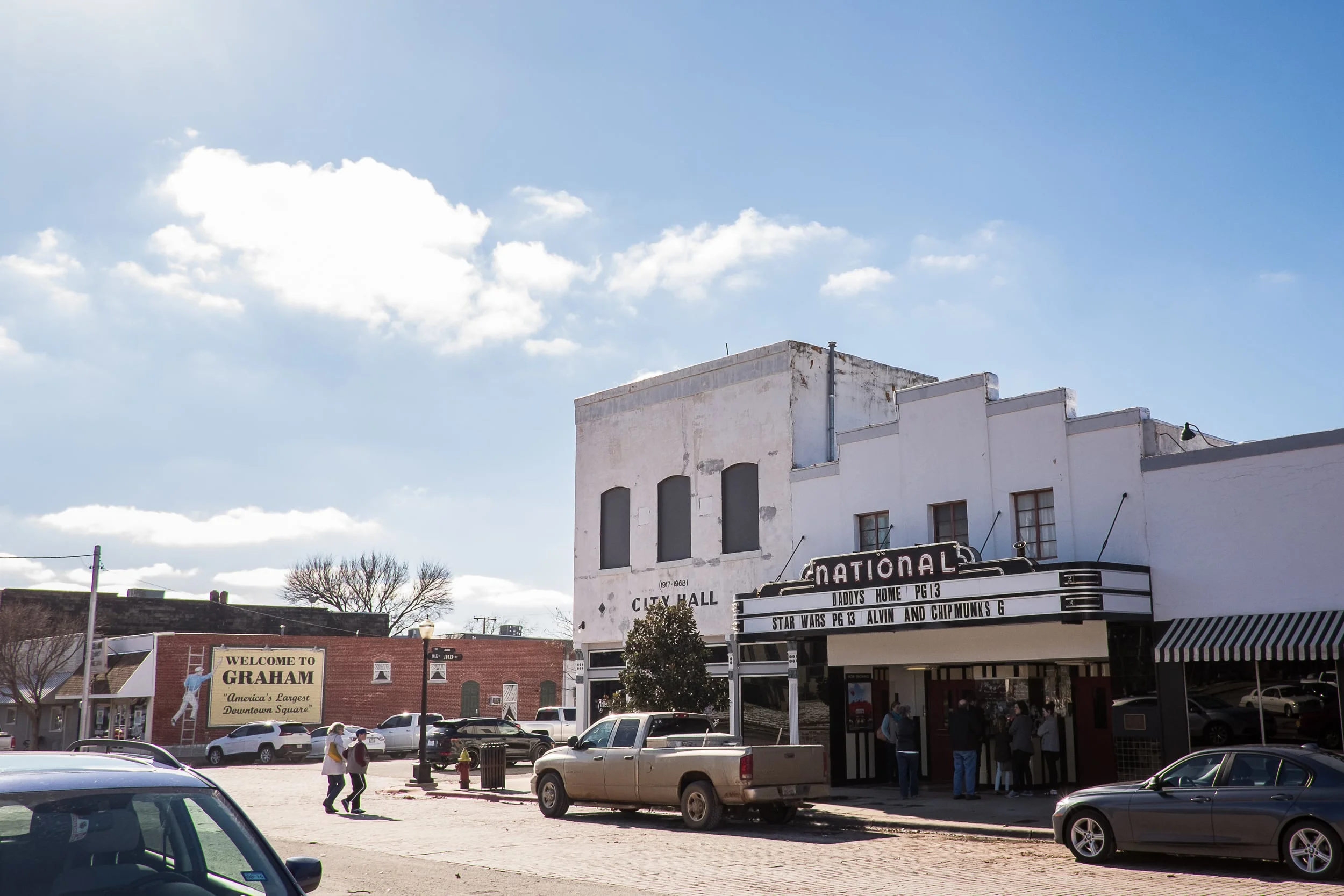 With kids going crazy, cooped up indoors, we took a field trip to see Star Wars at the local Graham, Texas movie theater. 